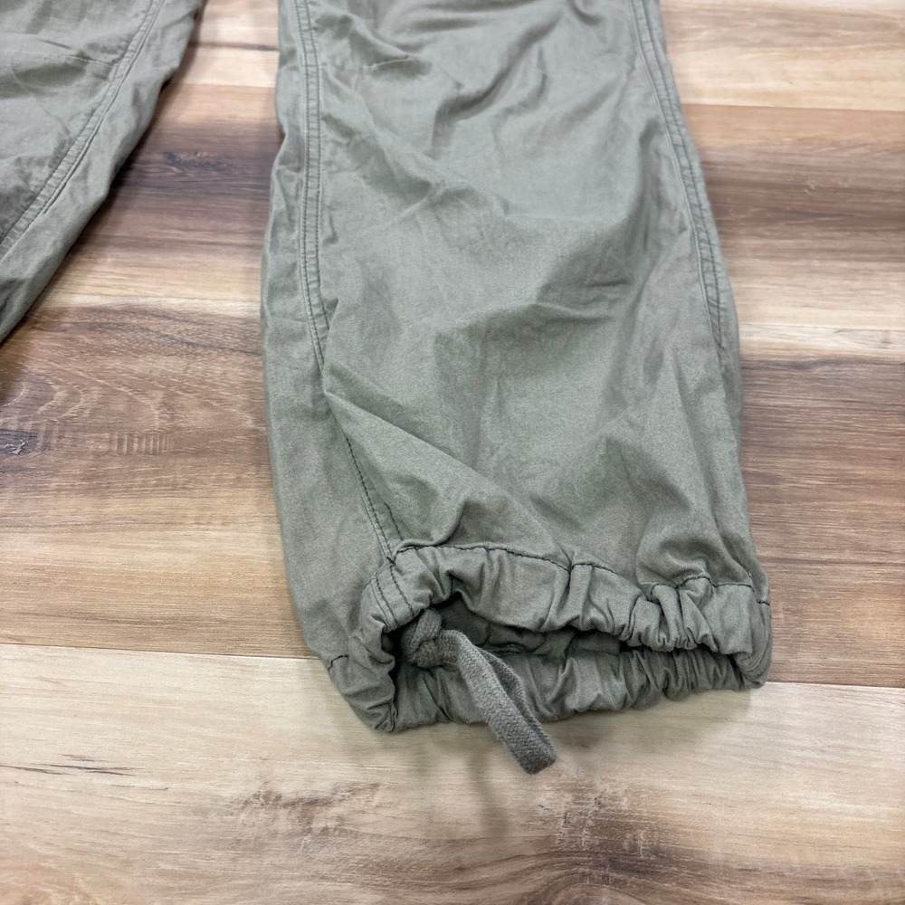 Hollister Parachute Pants Men Small Baggy Gorpcore Cotton Relaxed Olive Green - Picture 5 of 9
